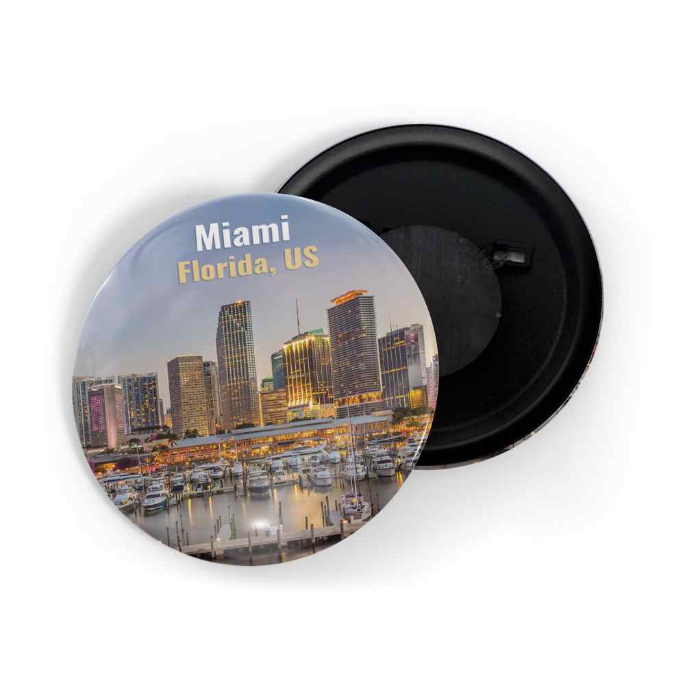 dhcrafts Fridge Magnet Multicolor Famous Tourist Place Miami Florida United States D4 Glossy Finish Design Pack of 1